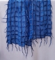 Preview: Nunofilz-Gitterschal, blau "Stone washed"