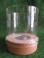 Preview: Teelichtglas mit Holzhalterung