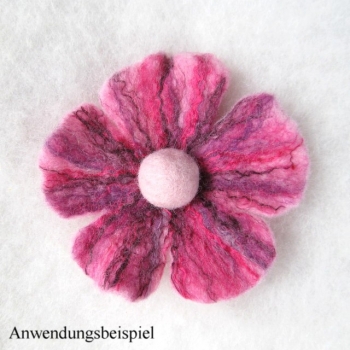 Kammzug Maulbeerseide "Pink (Aster)" 10g
