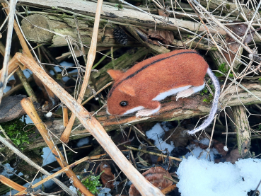 Preview: Filztiermodell Brandmaus (Apodemus agrarius) - AUF BESTELLUNG