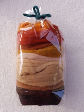 Kammzug Merino Farbzusammenstellung "Braun" 100g