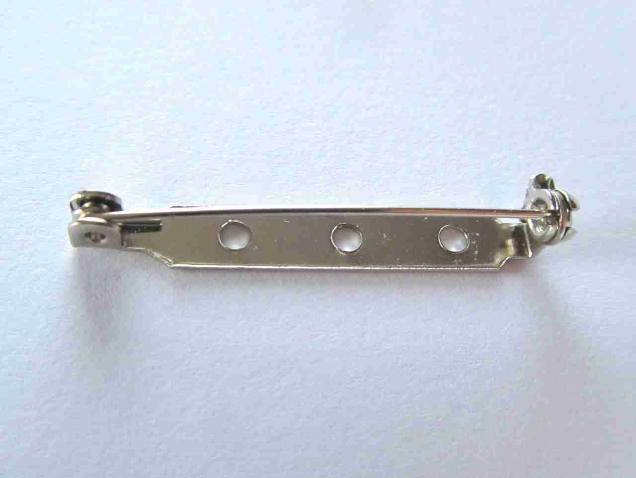 50 Broches De Base 29mm Avec Attaches – Aiguilles De Sûreté En Argent/ton – Pour Création Bijoux