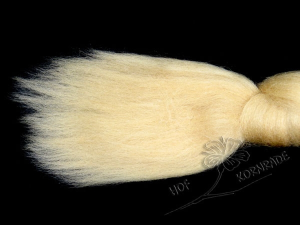 Merinowolle im Kammzug, Farbe "Hellbeige" 50g
