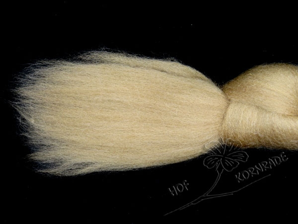 Merinowolle im Kammzug, Farbe "Dunkelbeige" 50g