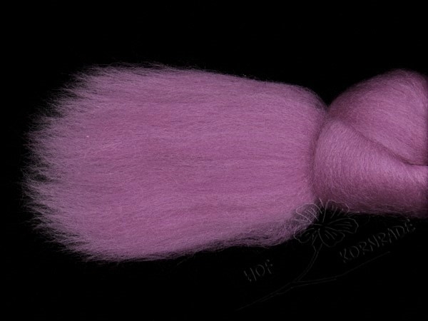 Merinowolle im Kammzug, Farbe "Hyazinthe" 50g