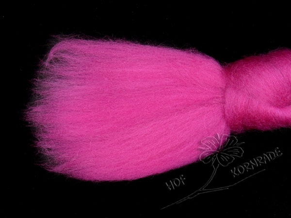 Merinowolle im Kammzug, Farbe "Pink" 50g