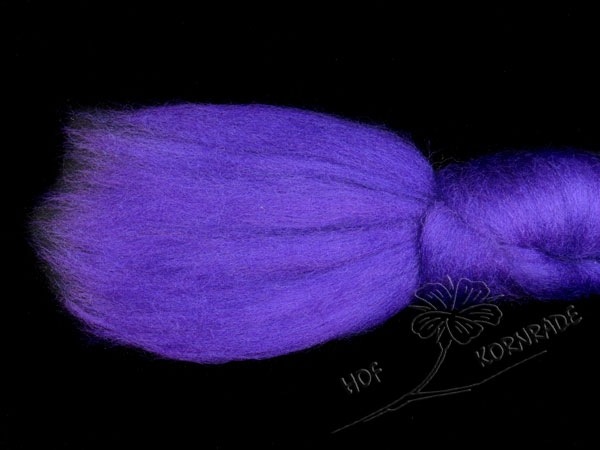 Merinowolle im Kammzug, Farbe "Orchidee" 50g