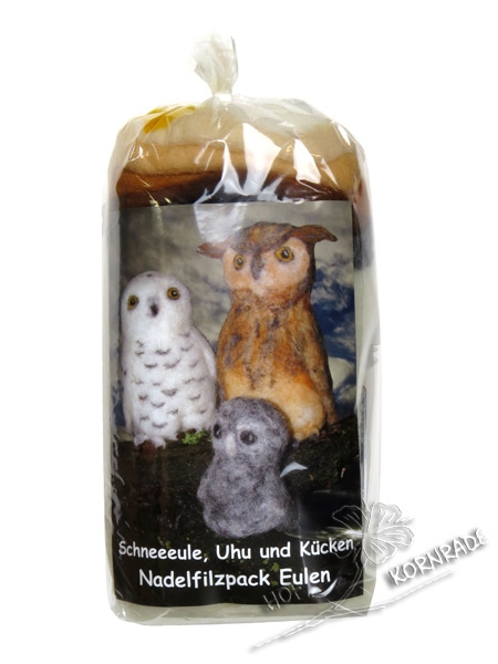Nadelfilzpack "Eulen", deutschsprachig