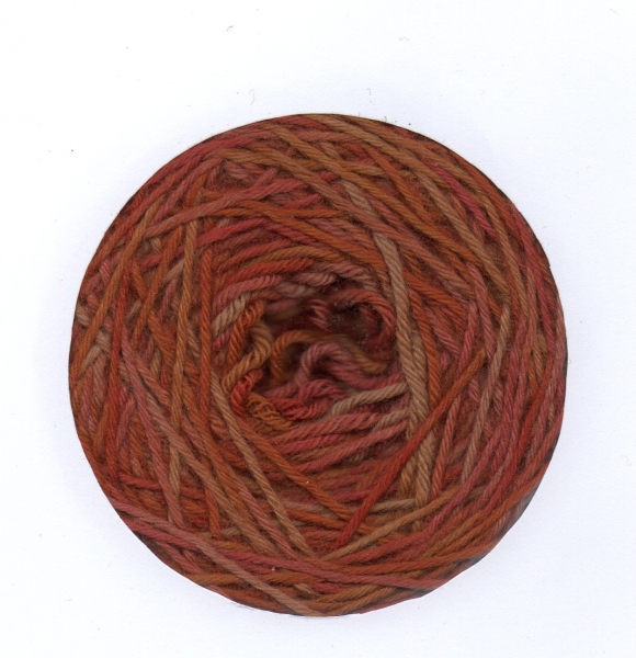 Sockenwolle 6fach, handgefärbt,100g, Farbe 18