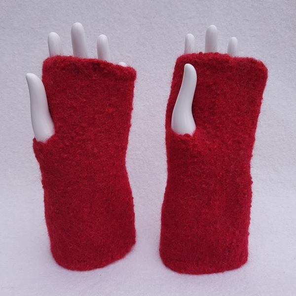 Walkstulpen aus Alpaka - rot