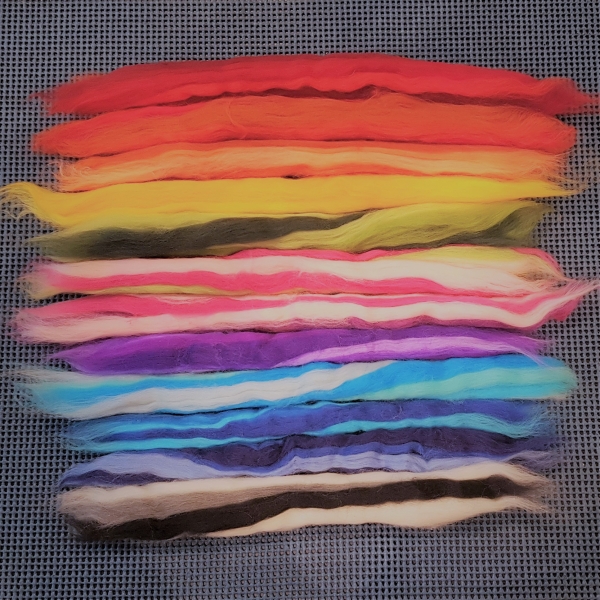 Merinokammzug Multicolour, 14 Farben, 100 g