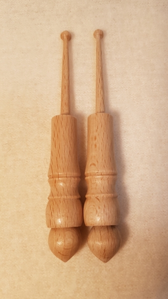 Zierklöppel, Buchenholz, 1 Paar