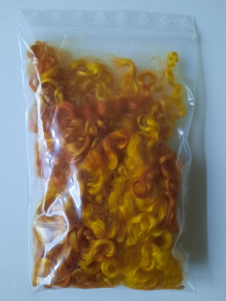 Wensleydale-Locken, 20g, handgefärbt (goldgelb)