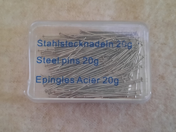 Klöppelstecknadeln, fein,  mit Metallköpfchen, 20g