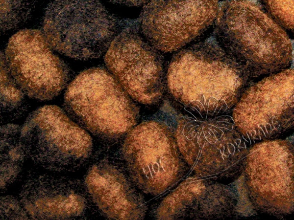 5 Filznuggets Tricolor Brauntöne