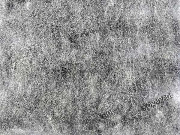 Krempelvlies Bergschaf Melange Granit 50g
