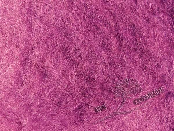 Krempelvlies Bergschaf Melange Flamingo Topas 50g