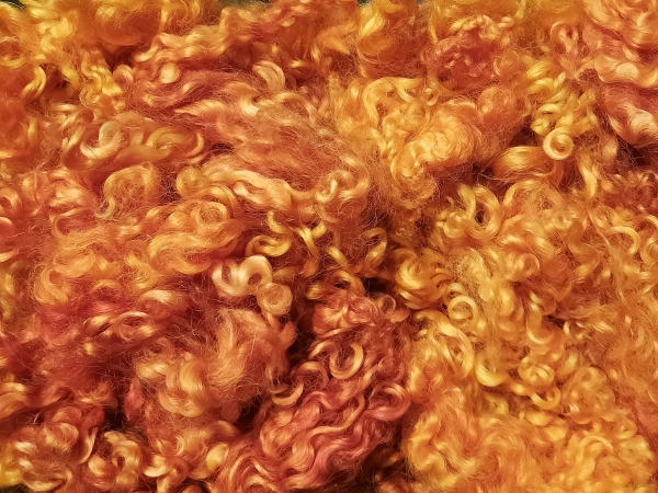 Wensleydale-Locken, 20g, handgefärbt (goldgelb)