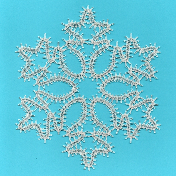 Klöppelbrief "Schneeflocke"