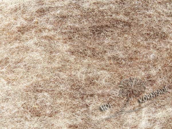 Krempelvlies Bergschaf Naturmelange Graubraun mittel 50g