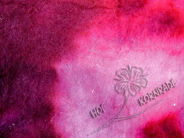 Merinokrempelvlies "Floating Colour" - Malve, 100g