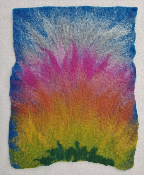 Filzwandbehang "Farbenrausch"