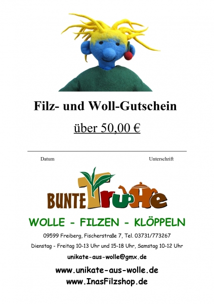 Gutschein 50,00 €
