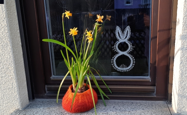 Klöppelbrief "Osterhase"