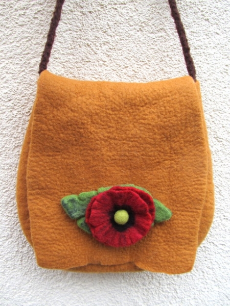 Filztasche Merino Cognac