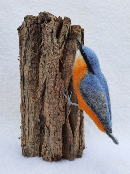 Filztiermodell Kleiber (Sitta europaea) - AUF BESTELLUNG