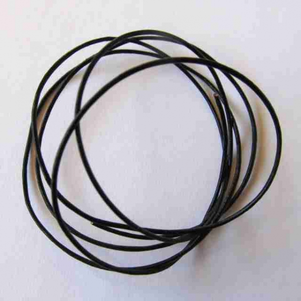 Lederband 1 mm schwarz