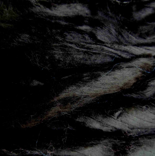 Kammzug Maulbeerseide "Schwarz" 10g