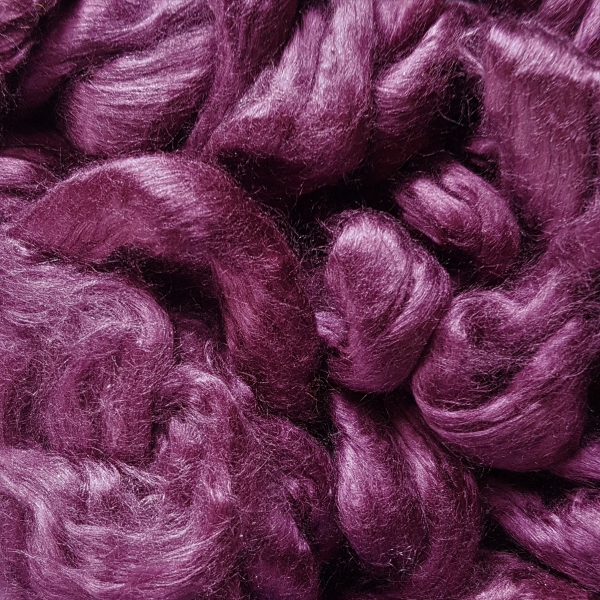 Kammzug Maulbeerseide "Weinrot" 10g