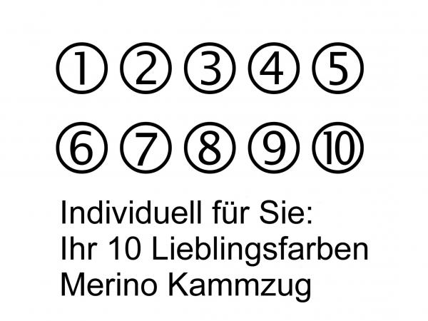 Kammzug Merino, Farbzusammenstellung "Individuell" 100g