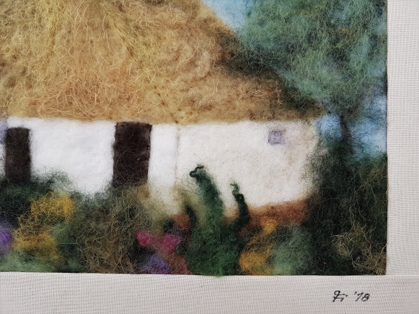Filzgemälde "Pfarrwitwenhaus Groß Zicker"