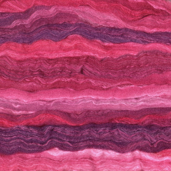 Kammzug Wolle-Seide, Floating Colour "Malve", 50g