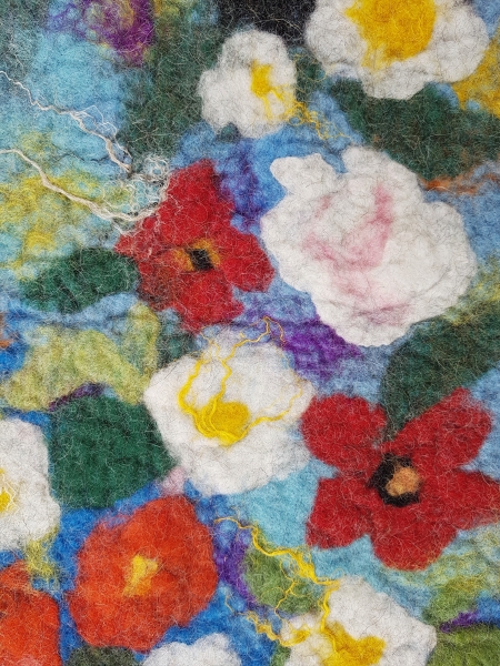 Filzwandbehang "Bunte Blumen"