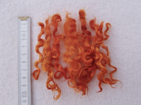 Wensleydale-Locken, 20g, handgefärbt (orange)