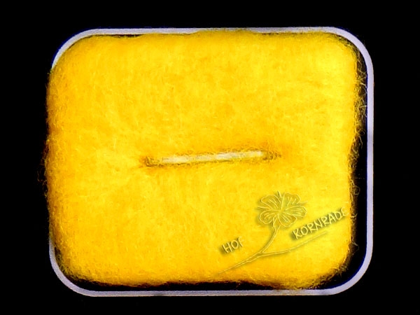 Merinowolle im Vlies, Farbe "Safrangelb" 50g