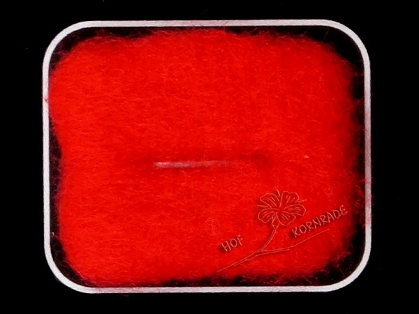 Merinowolle im Vlies, Farbe "Signalrot" 50g