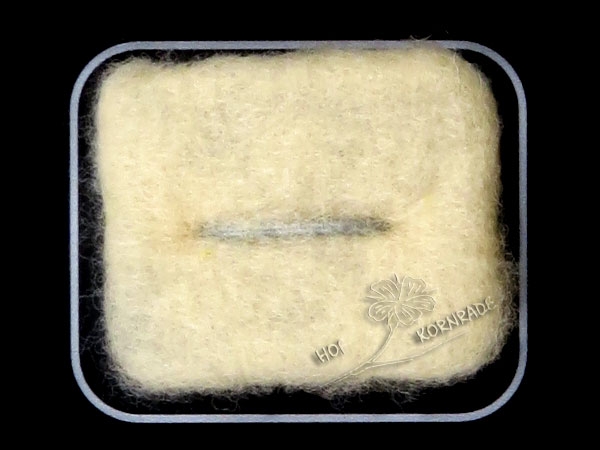 Merinowolle im Vlies, Farbe "Creme" 50g