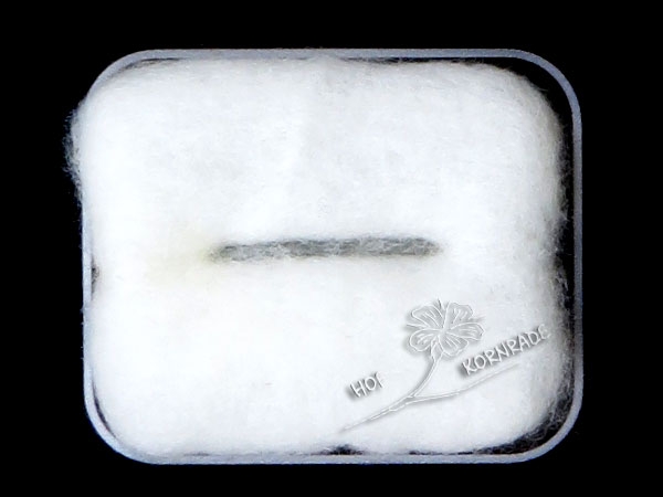 Merinowolle im Vlies, Farbe "Schneeglöckchen" (gebleicht) 50g