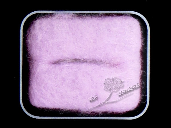 Merinowolle im Vlies, Farbe "Eibisch" 50g